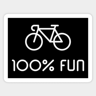 Racing Bike / Road Bike – 100% Fun (Bicycle / White) Sticker